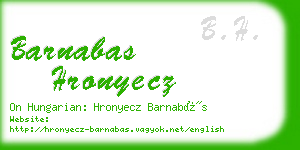 barnabas hronyecz business card